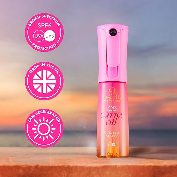 2bTanned SPF 6 Carrot Oil Dry Tanning Oil 100ml