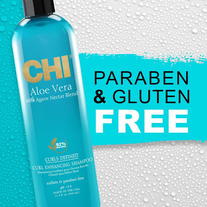 CHI Aloe Vera Curls Defined Curl Enhancing Shampoo 340ml