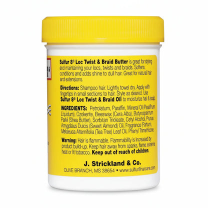 Sulfur8 Loc, Twist &amp; Braid Butter 4oz