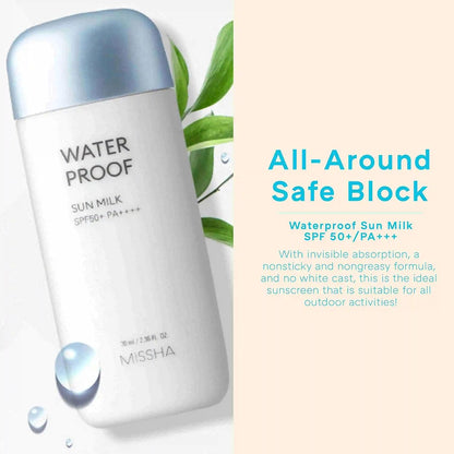Missha All Around Safe Block Waterproof Sun Milk SPF50+ PA+++ 70ml