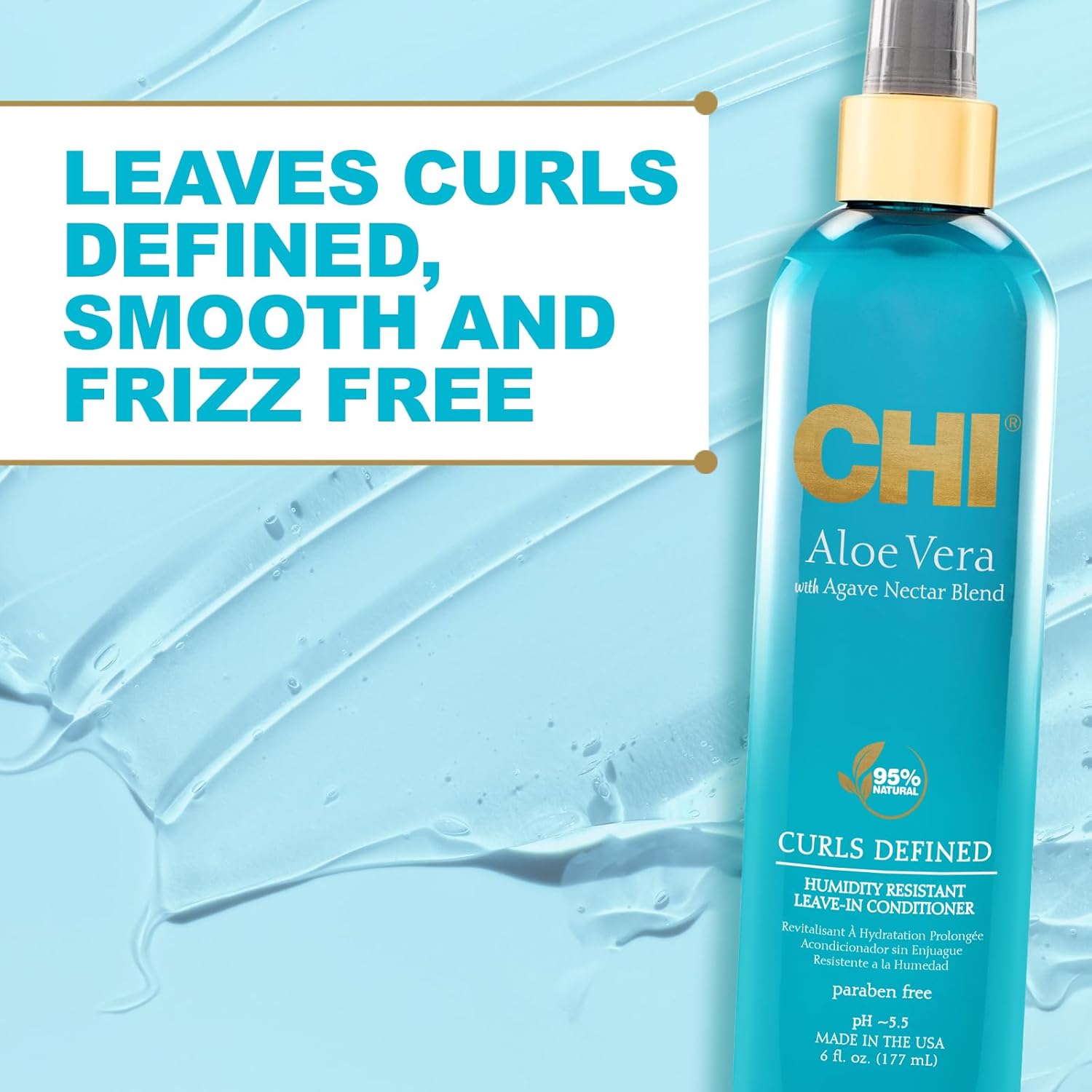 CHI Aloe Vera Curls Defined Humidity Resistant Leave-in Conditioner 177ml