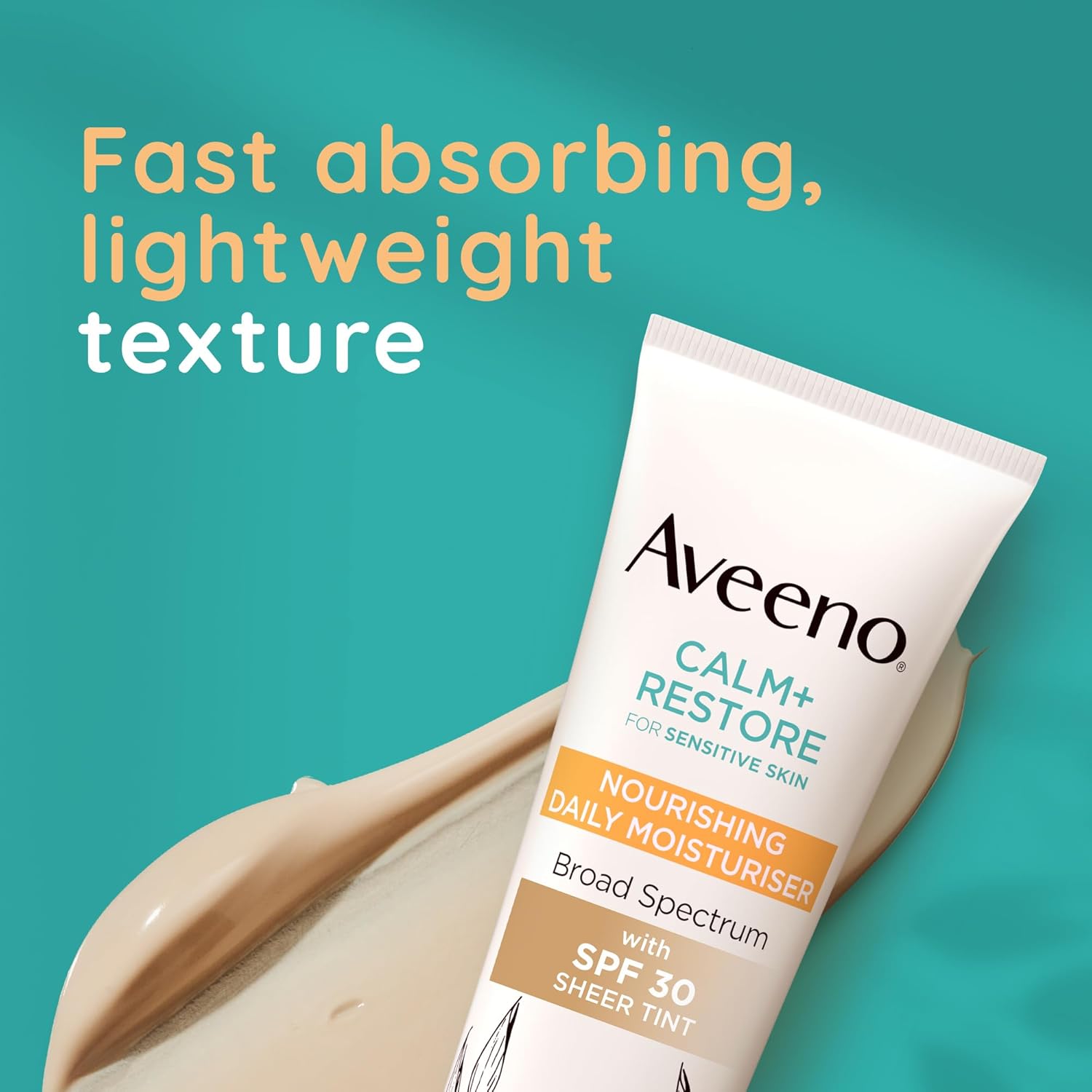 Aveeno Calm+Restore Nourishing Daily Moisturiser SPF30 Sheer Tint 50ml