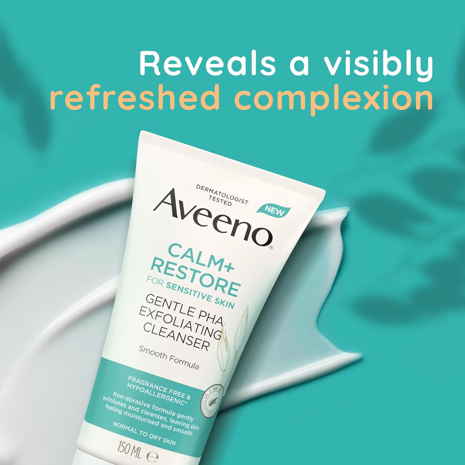 Aveeno Calm+Restore Gentle PHA Exfoliating Cleanser 150ml