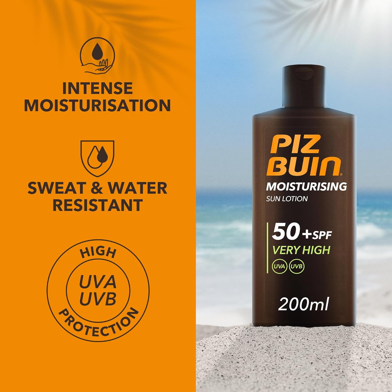 Piz Buin Moisturising Sun Lotion SPF 50+ 200ml