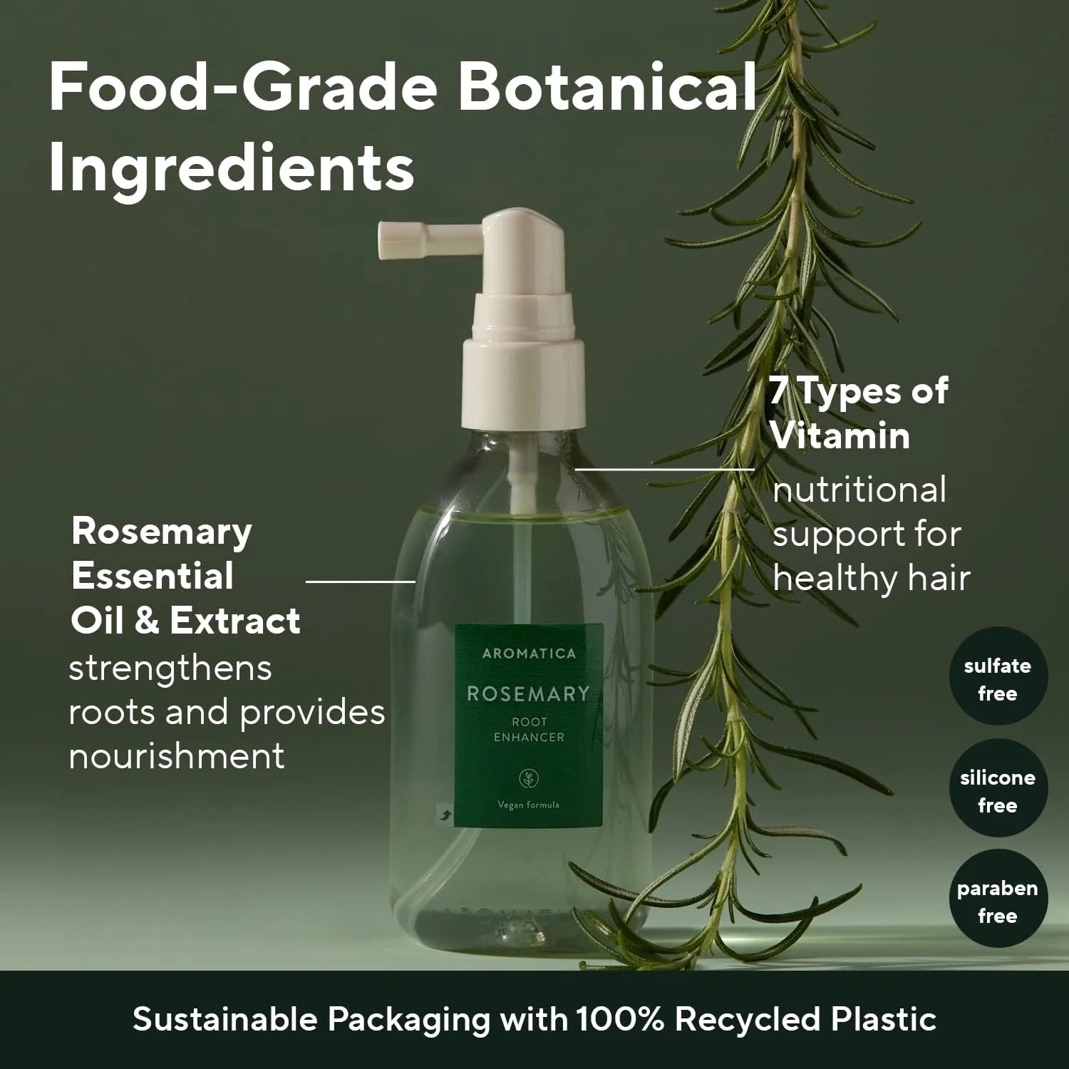 Aromatica Rosemary Root Enhancer 100ml  ingredients