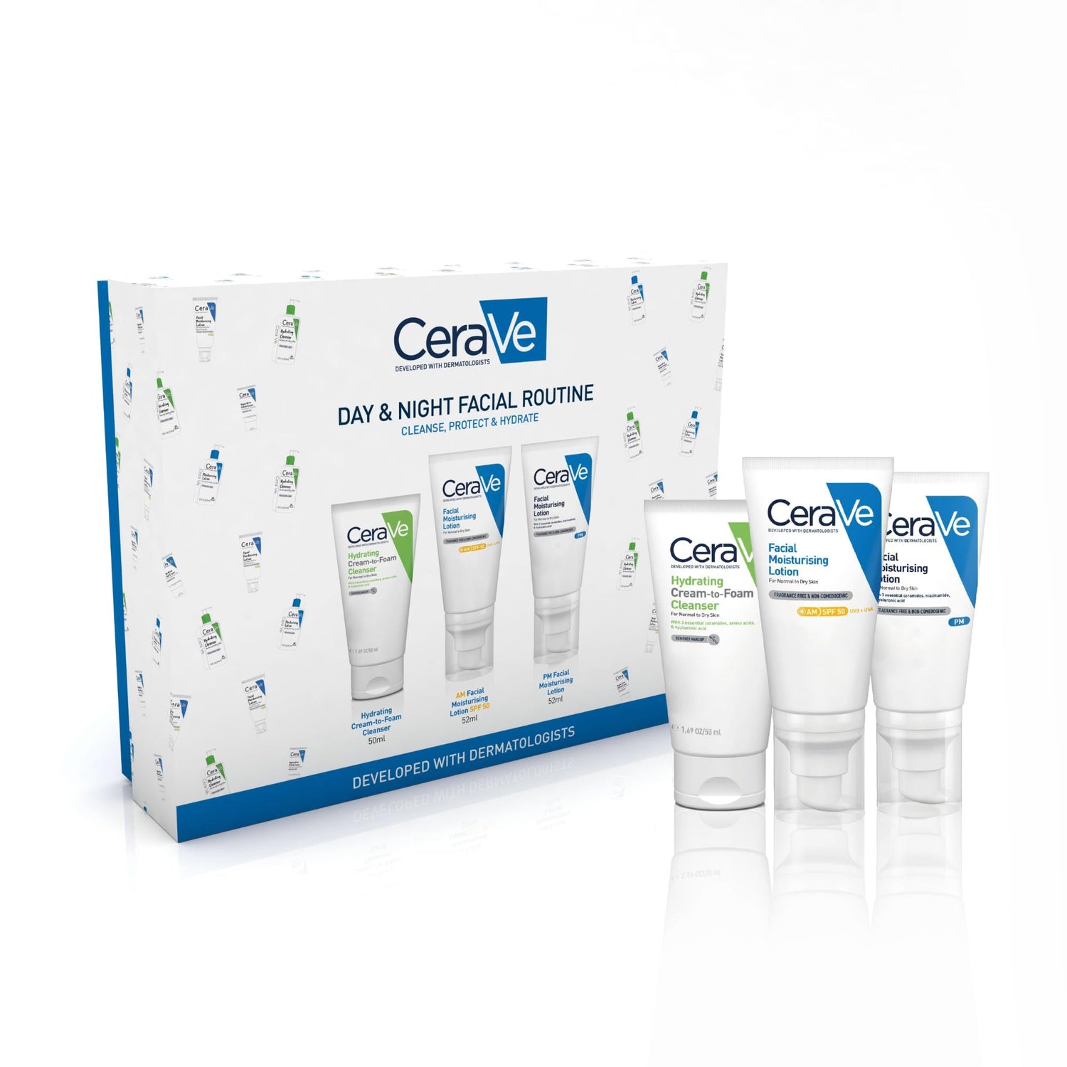 CeraVe Day &amp; Night Facial Routine Gift Set