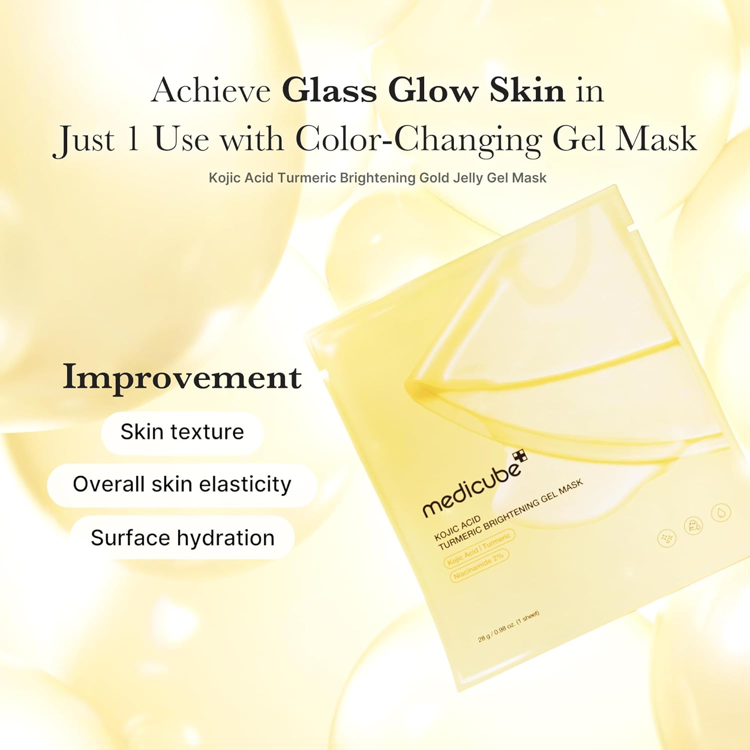 Medicube Kojic Acid Turmeric Gel Mask - 1 Sheet