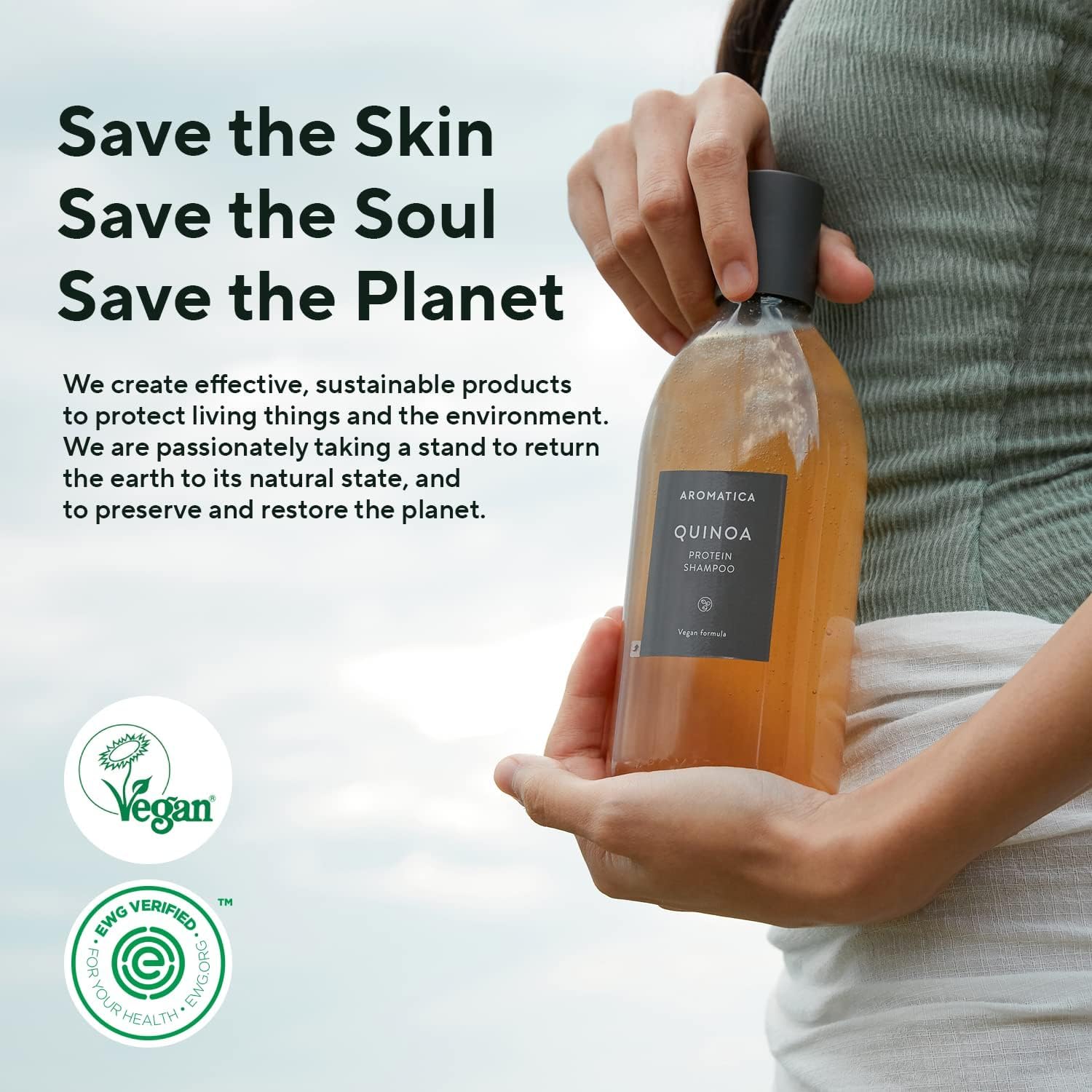 Aromatica Quinoa Protein Shampoo 400ml sustainability