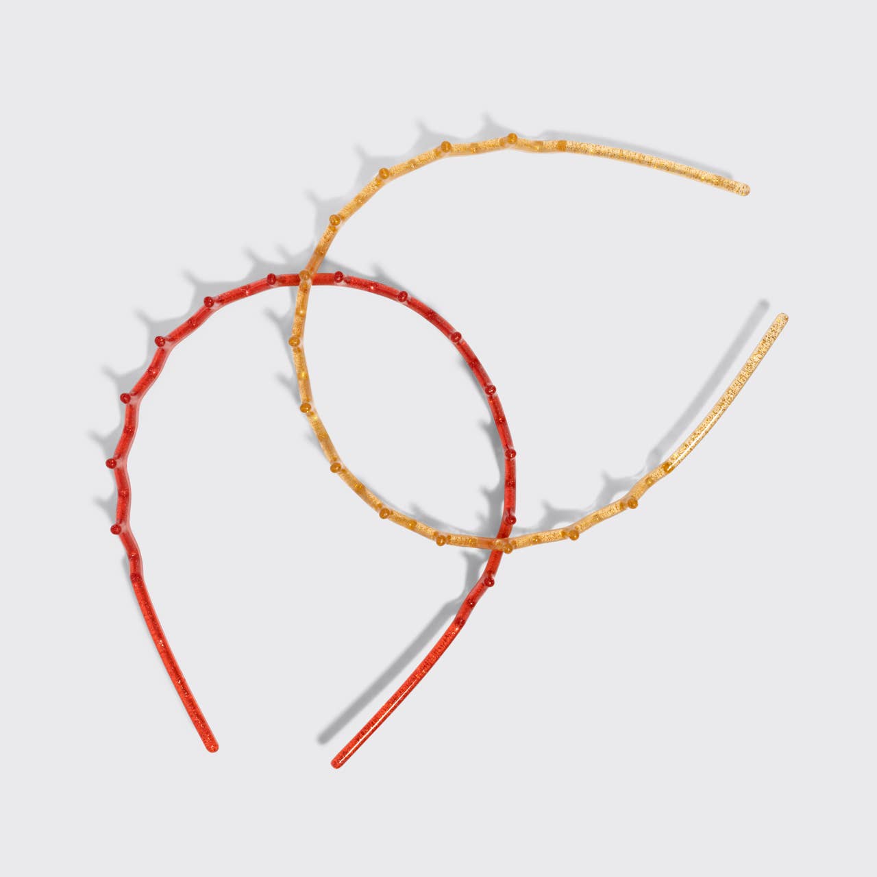 Kitsch Zig Zag Headbands 2pc Set - Gold & Red