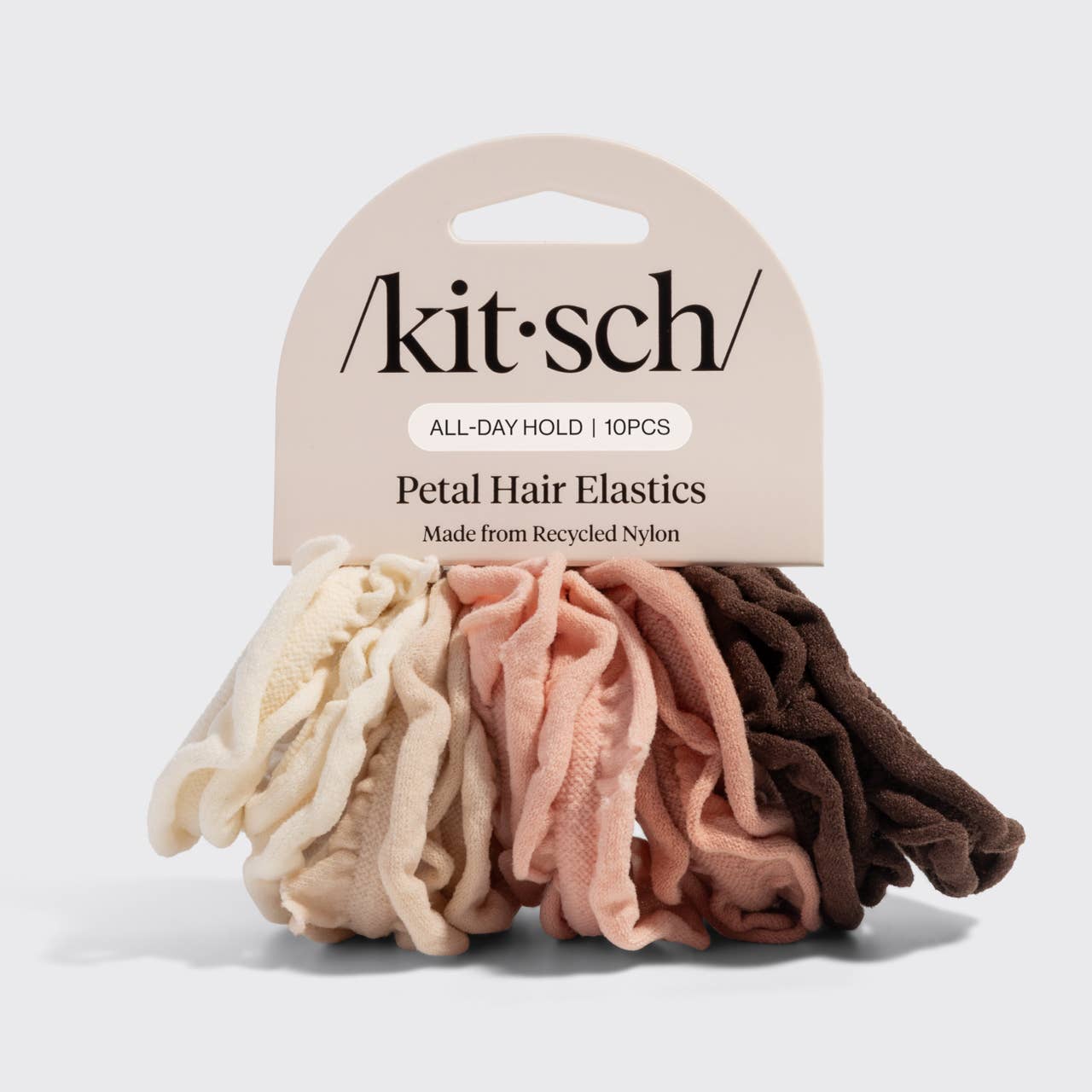 Kitsch Petal Hair Elastics 10pc Set - Blush