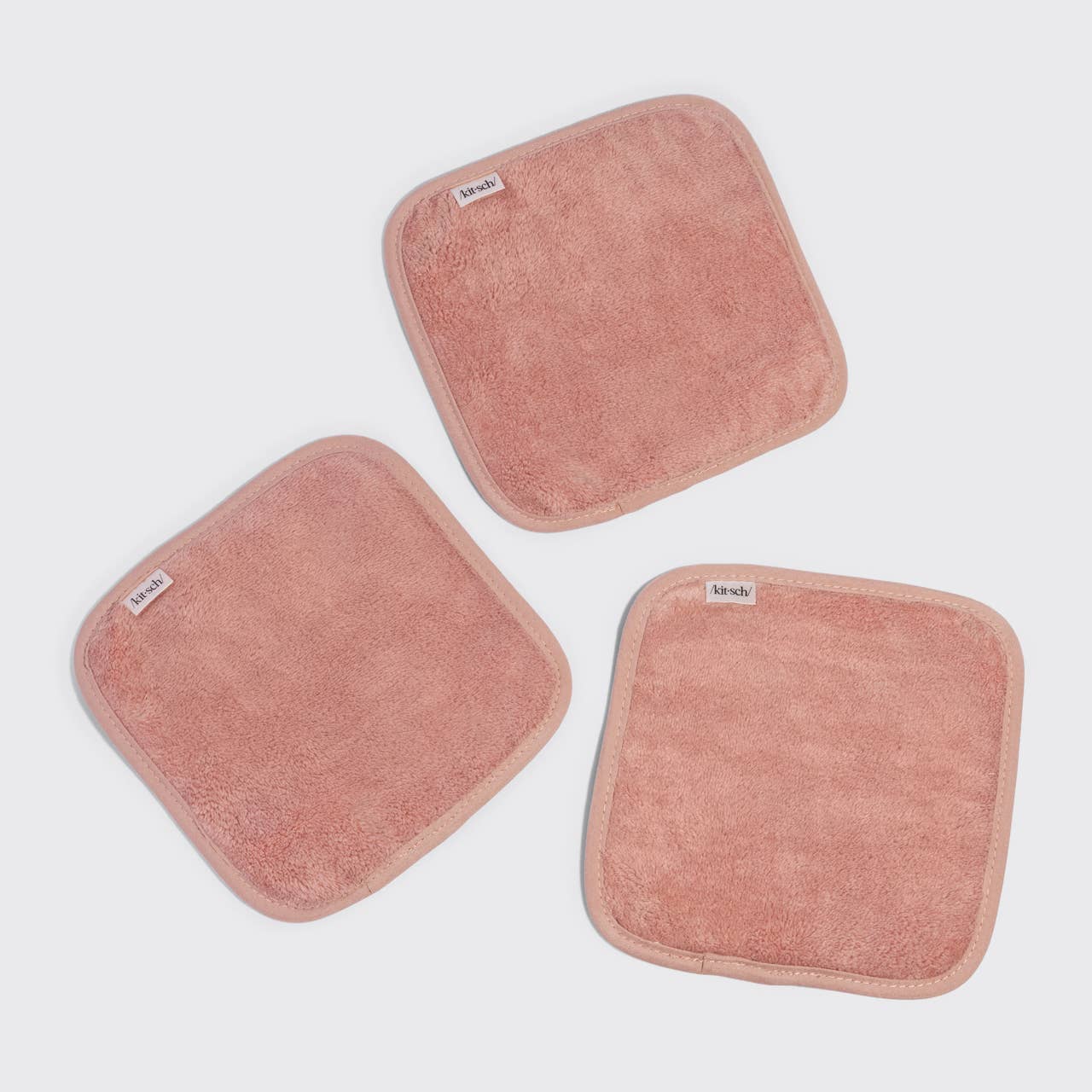 Kitsch Microfiber Face Towels 3pc Set - Terracotta
