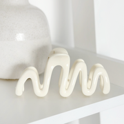 Coconut Lane Squiggle Claw Clip - Cream