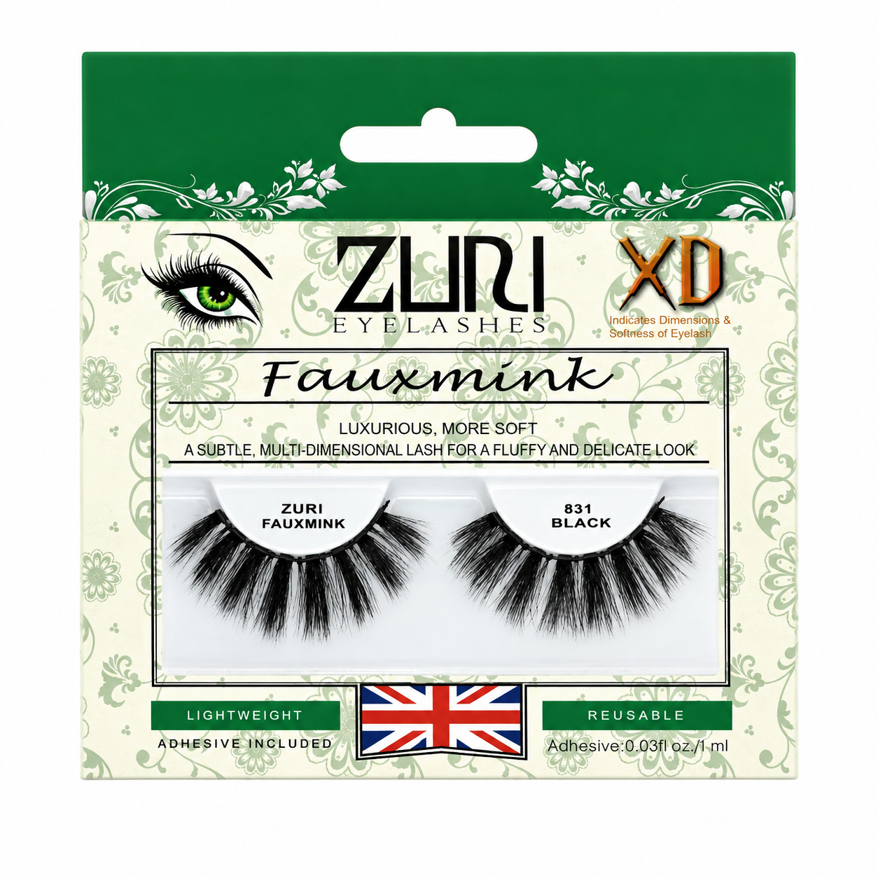 Zuri Eyelashes Fauxmink Multi-Dimensional Luxurious Eyelashes Black