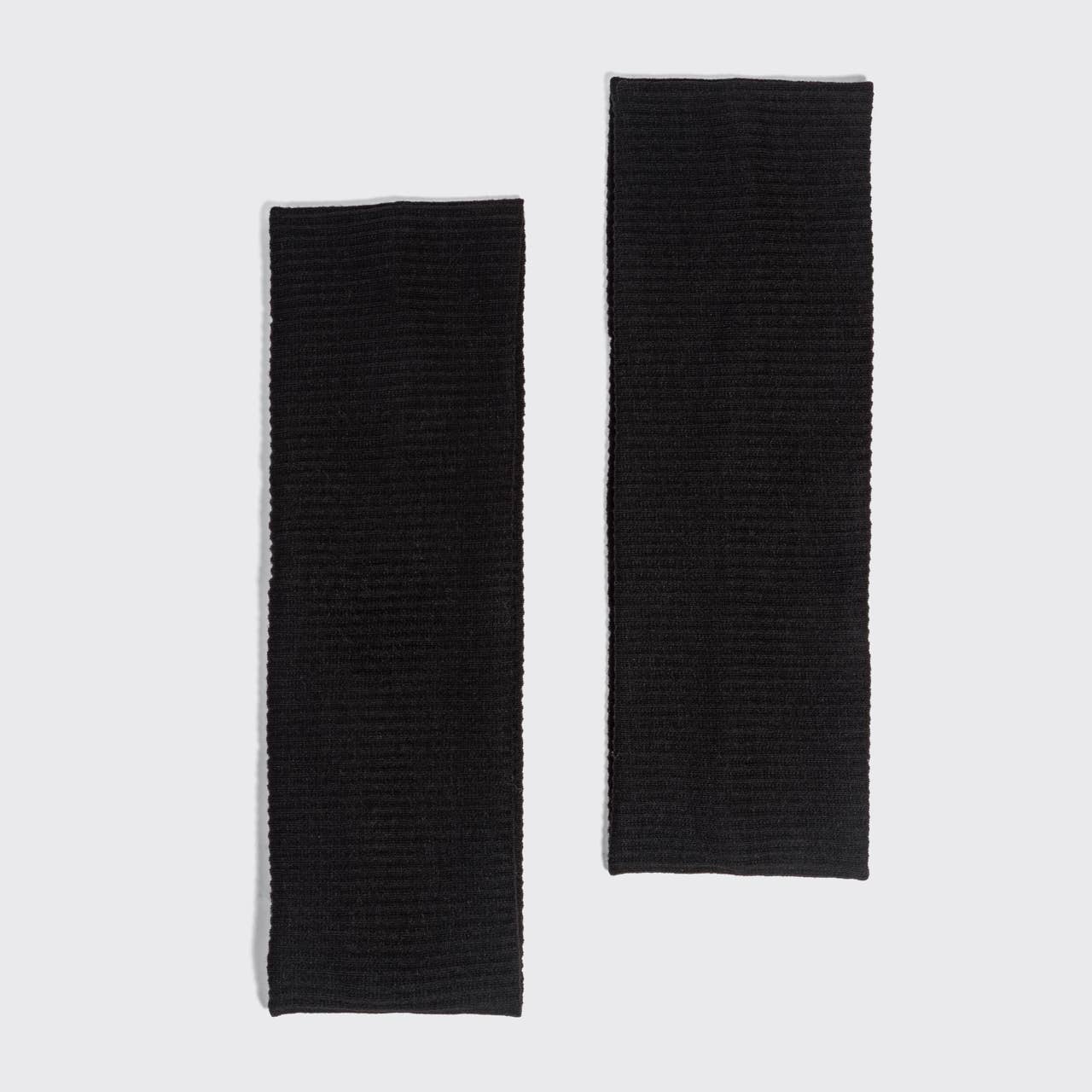 Kitsch Ribbed Elastic Headbands 2pc Set - Black