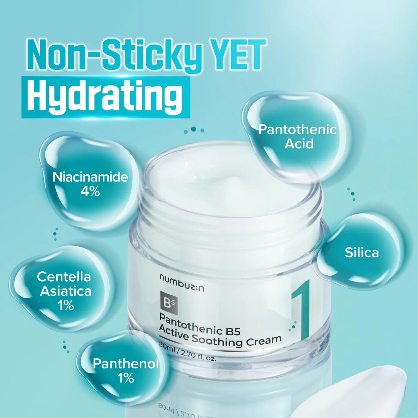 Numbuzin No.1 Pantothenic B5 Active Soothing Cream 80ml