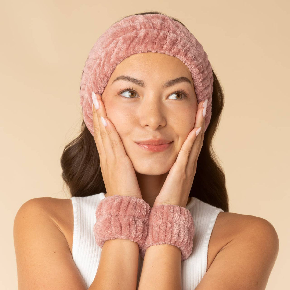 Kitsch Spa Headband and Wristlets 3pc Set - Terracotta