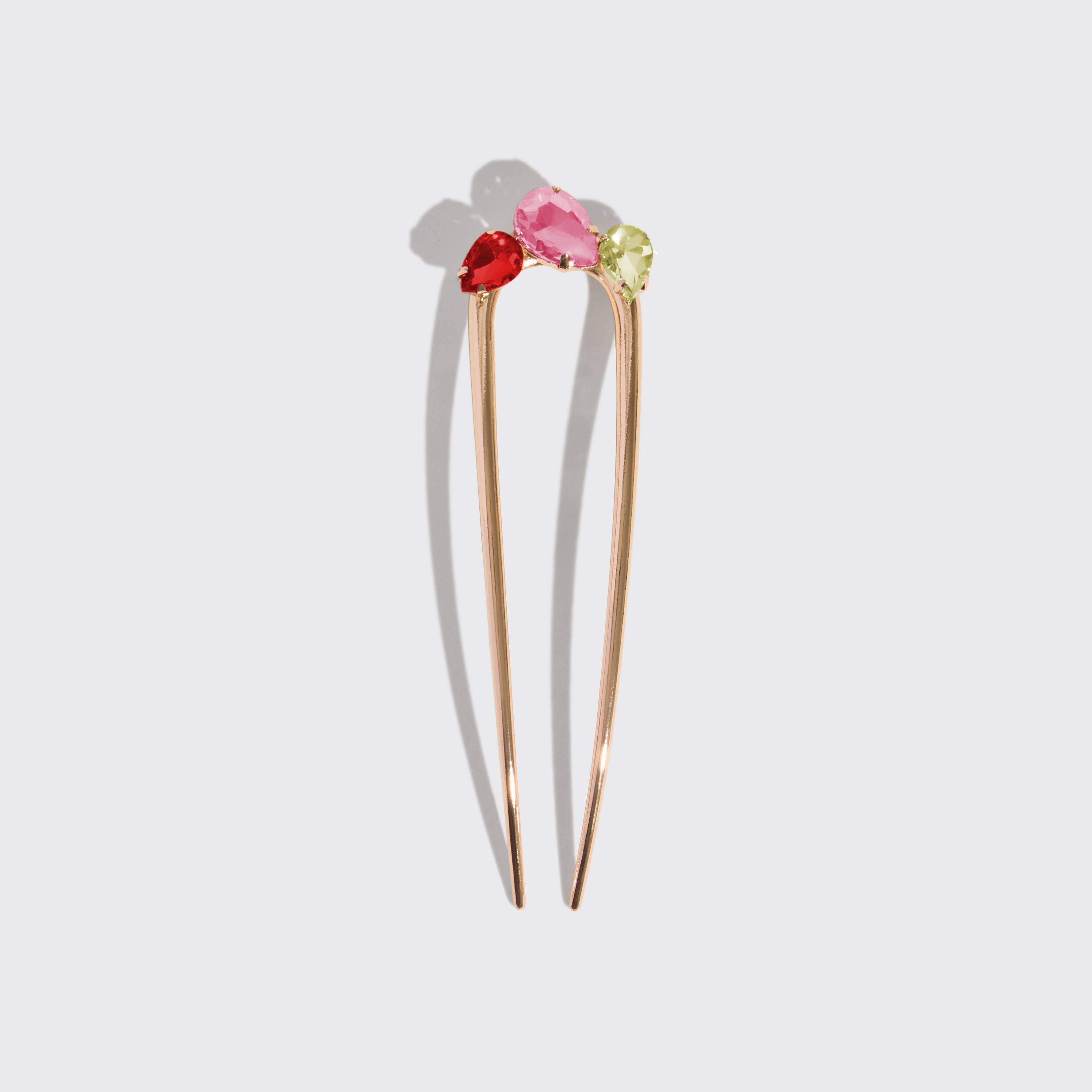 Kitsch Holiday Gemstone French Hair Pin