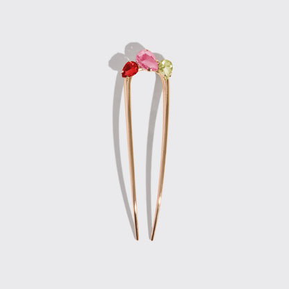 Kitsch Holiday Gemstone French Hair Pin