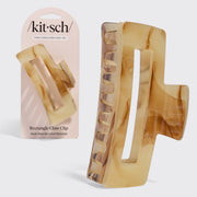Kitsch Jumbo Open Shape Claw Clip - Chocolate Marble