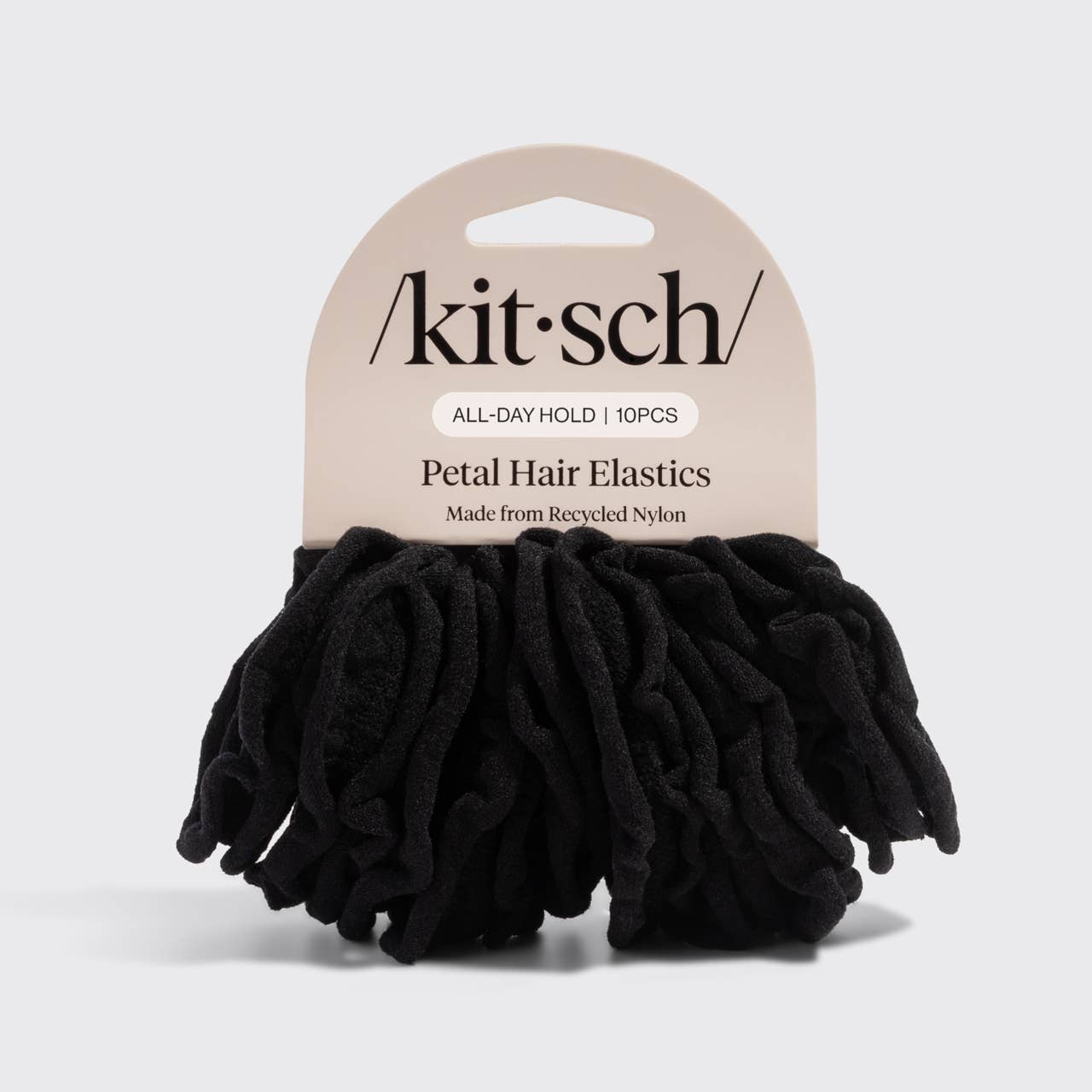 Kitsch Petal Hair Elastics 10pc Set - Black
