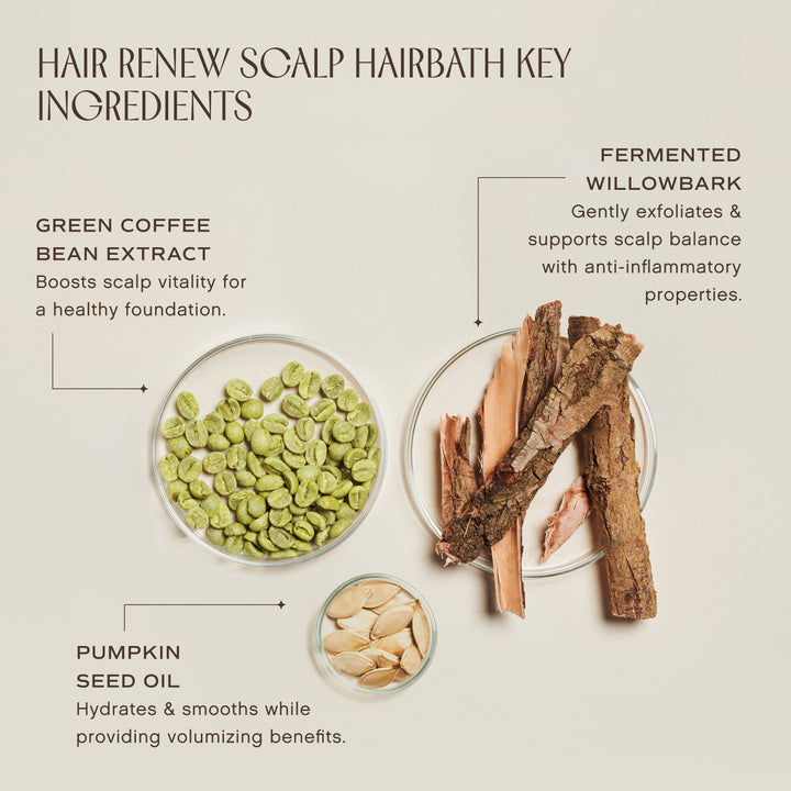 Treatment hairbath for soothing and moisturising the scalp