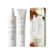 Innersense Effortless Style Duo hair care set including Sweet Spirit Leave-In Conditioner, Air Dry Styling Cream, and the product box on a white background.