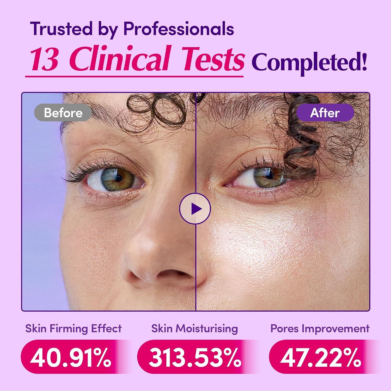 equal berry deep cera bakuchiol plumping serum before and after 13 clinical tests complete, firming, moisturising and pore improvement effects