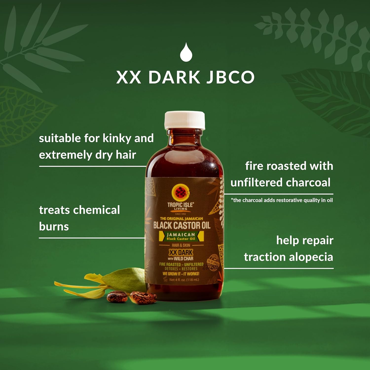 Tropic Isle Living Jamaican Black Castor Oil XX Dark 118ml