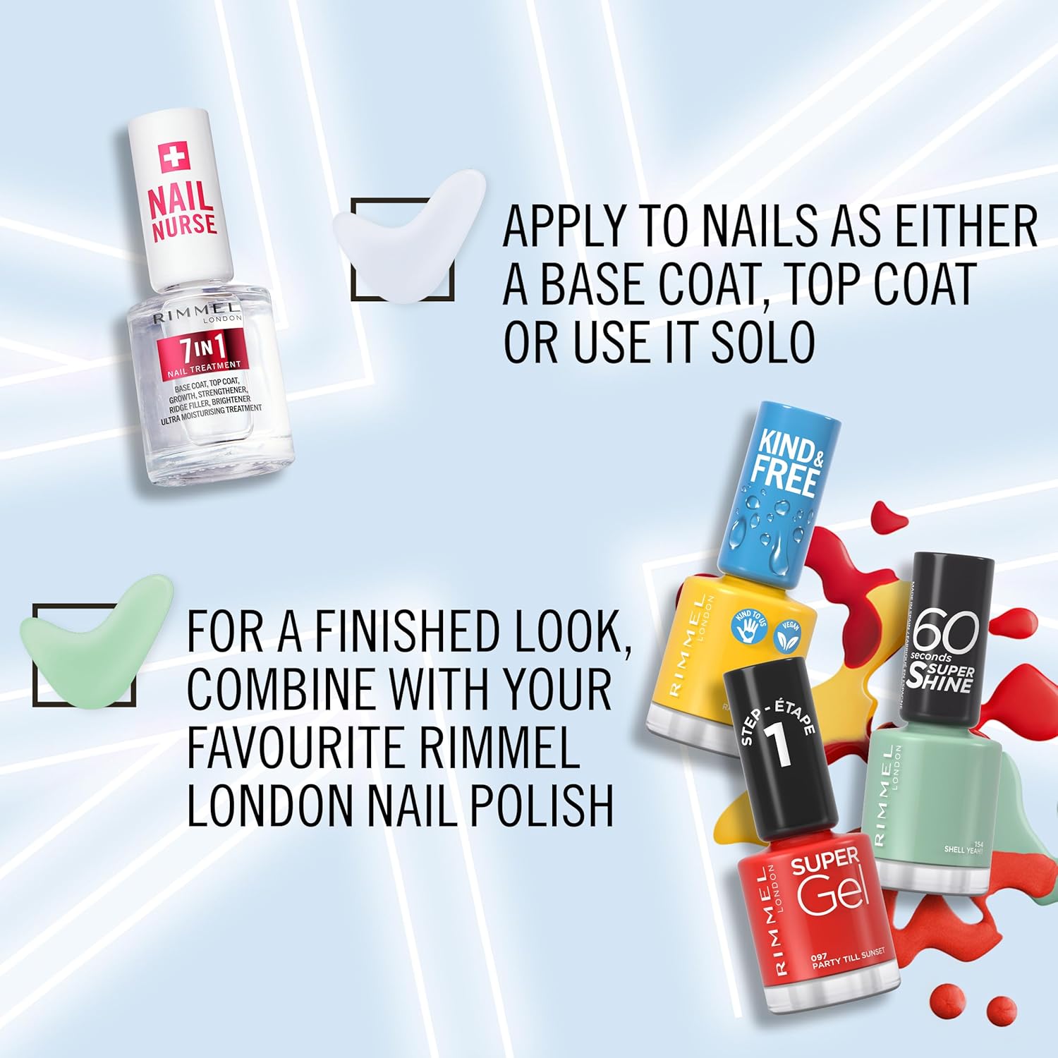 Rimmel London Nail Nurse 7 in 1 Nail Treatment 12ml how to use