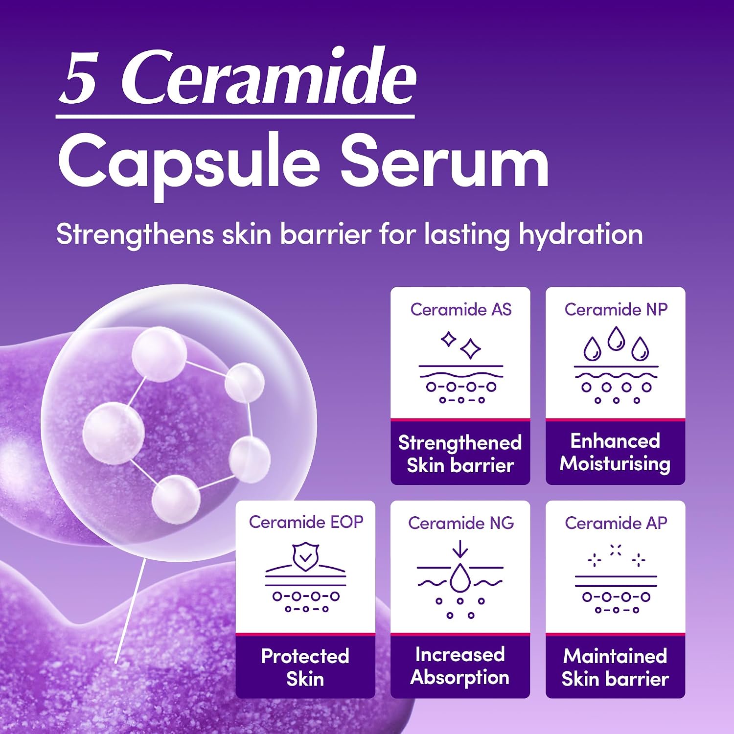 equal berry deep cera bakuchiol plumping serum 5 ceramide capsule serum, strengthens skin barrier for lasting hydration