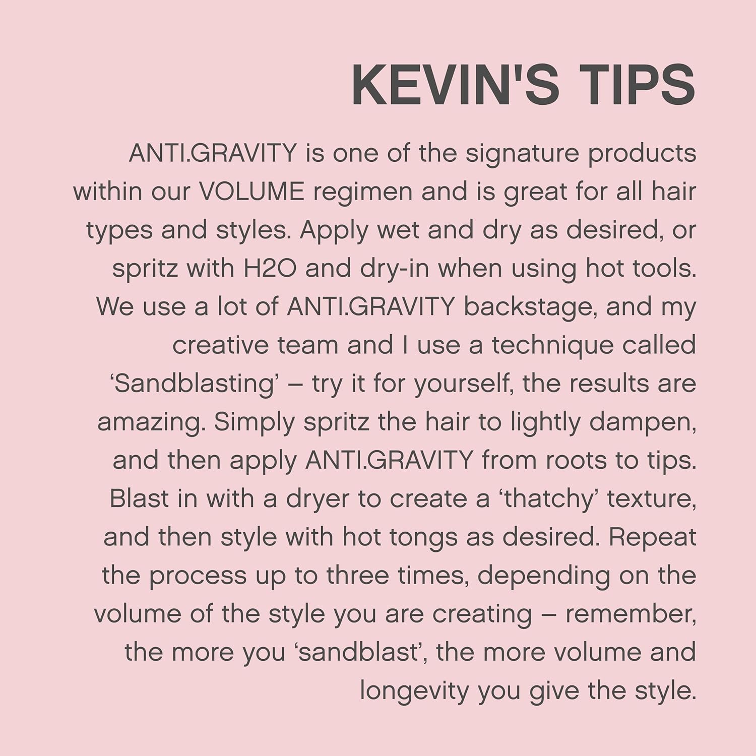 Kevin Murphy Anti Gravity Oil Free Volumizer