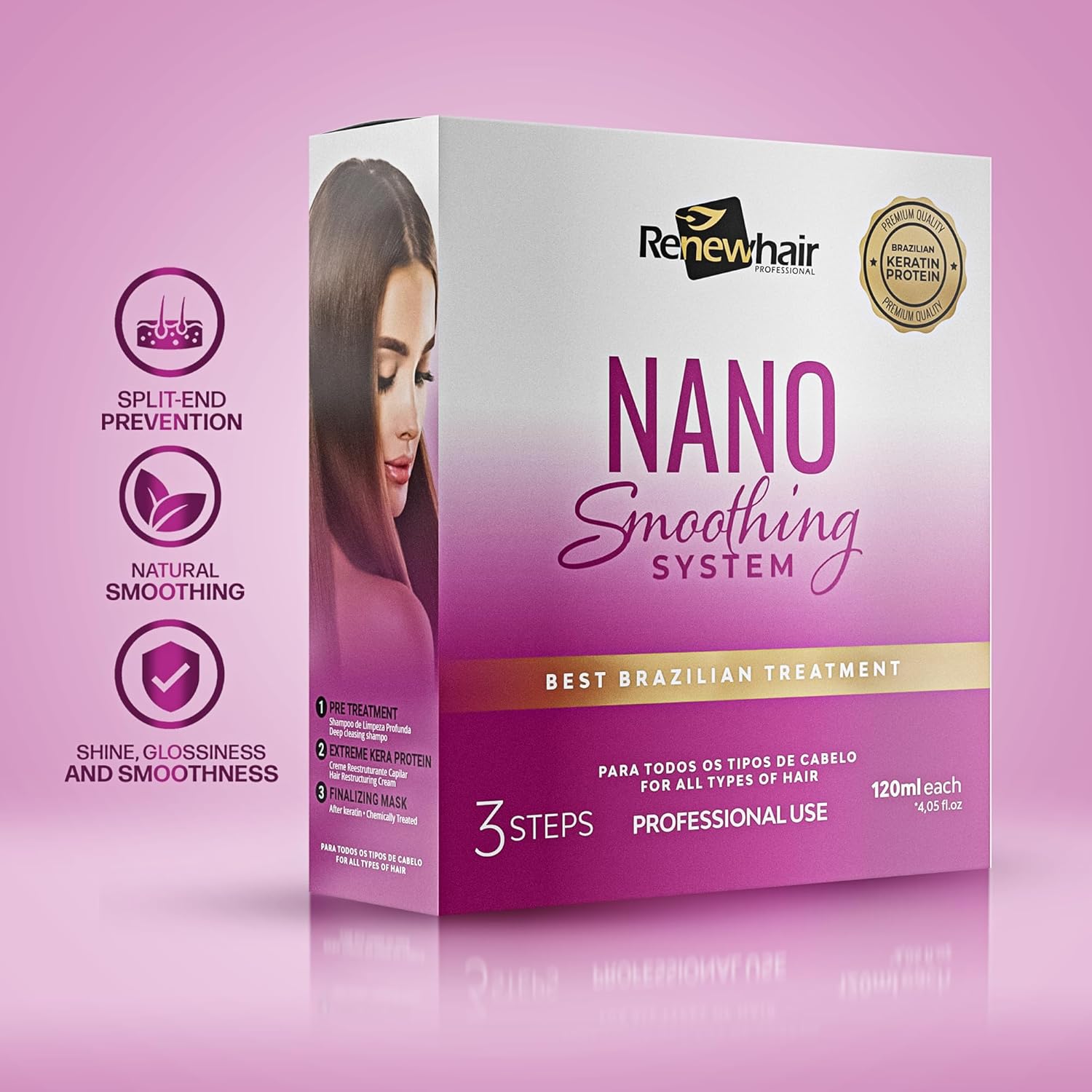Renewhair Professional Nano Smoothing System Kit (3 x 120ml)