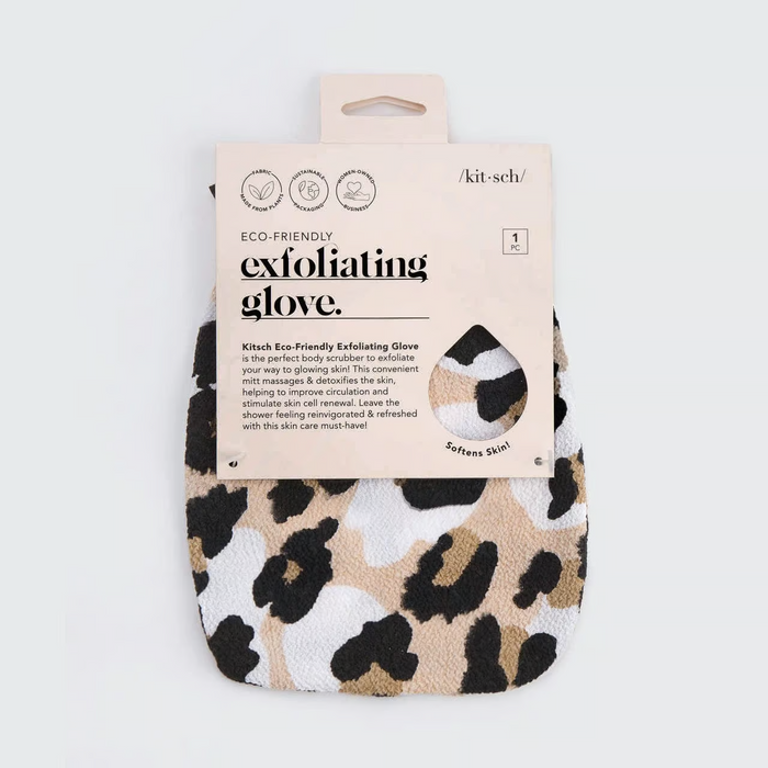 Kitsch Exfoliating Glove - Leopard