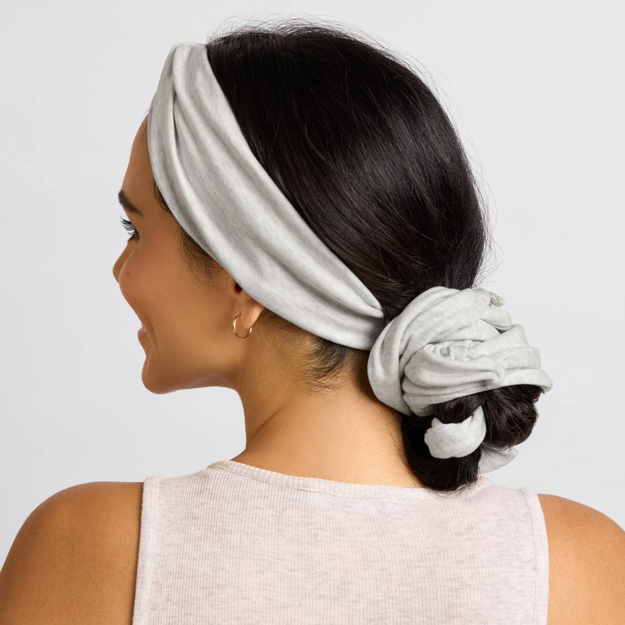 Kitsch Set & Flow Heatless Curling Headband - Heather Gray