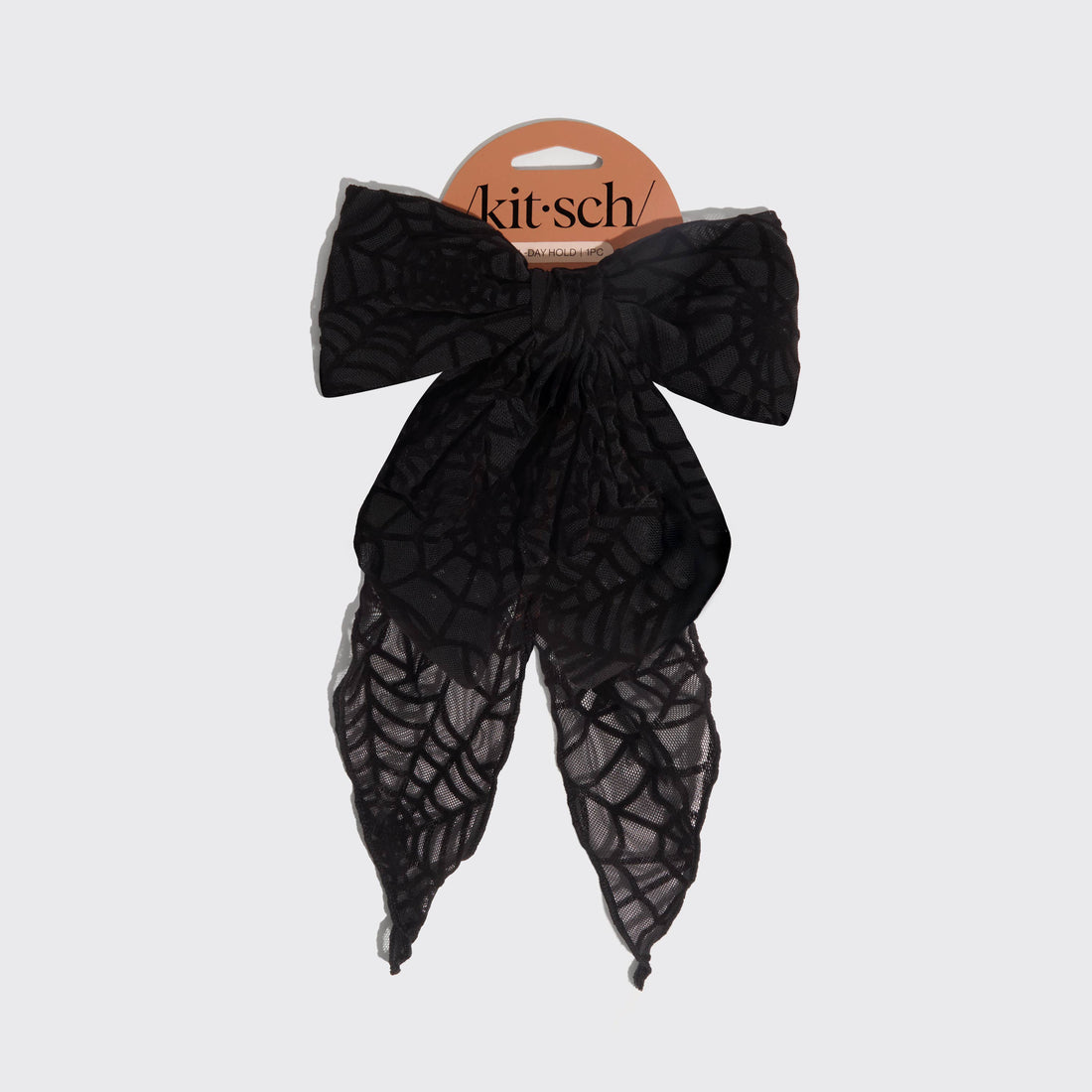 Kitsch Oversized Bow Hair Clip - Spiderweb