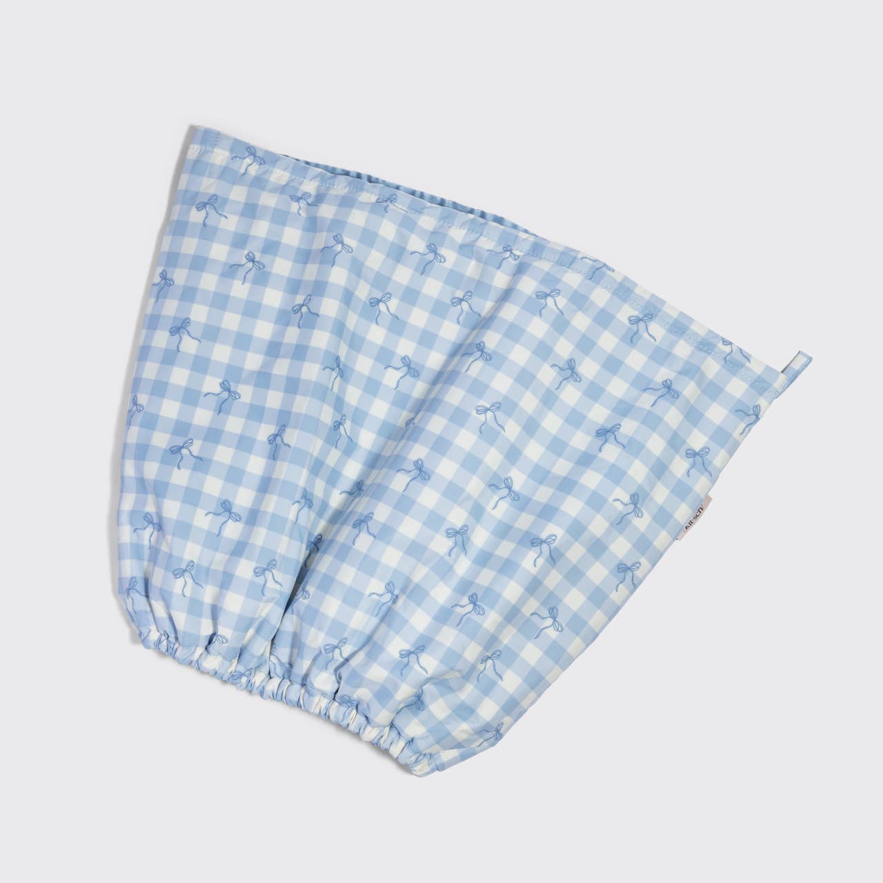 Kitsch Satin Lined Flexi Shower Cap - Gingham Blue