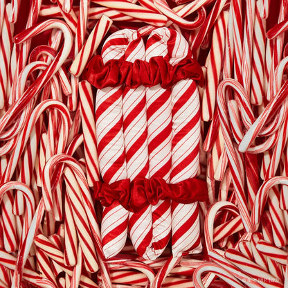 Kitsch x Elf Satin Heatless Set- Candy Cane