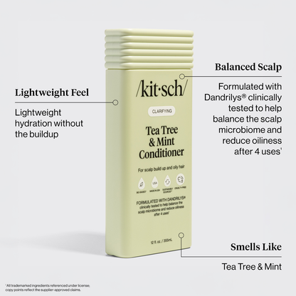 Kitsch Clarifying Tea Tree &amp; Mint Shampoo &amp; Conditioner Bottle Duo -2pc