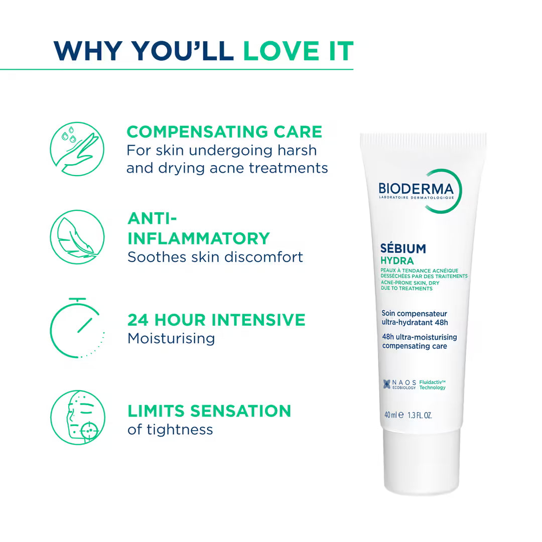 Bioderma Sebium 48h Ultra-Moisturising Compensating Care 40ml