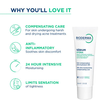 Bioderma Sebium 48h Ultra-Moisturising Compensating Care 40ml