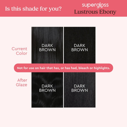 Glaze Supergloss Lustrous Ebony - For Ravens/Black Hair 190ml