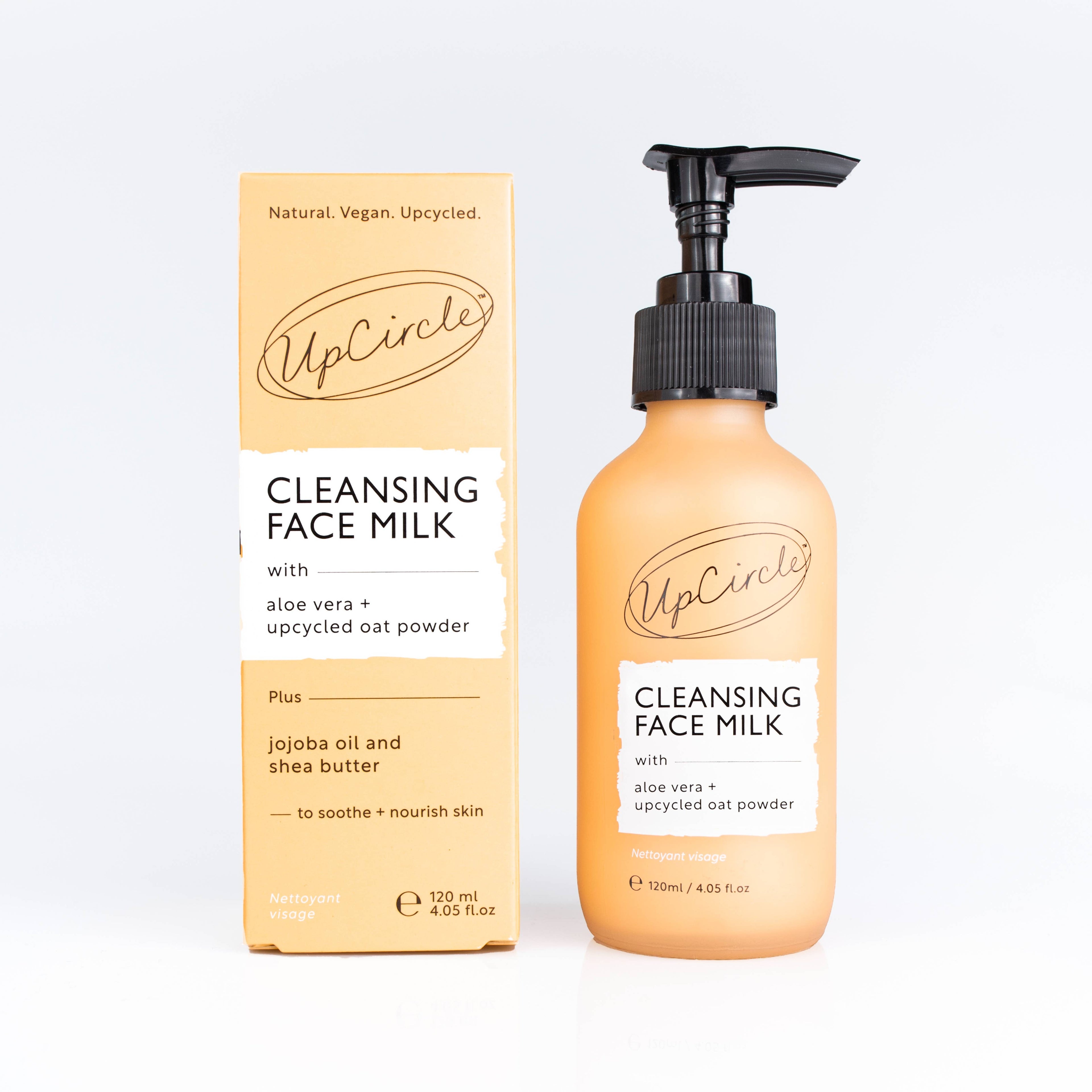 UpCircle Cleansing Face Milk with Aloe Vera + Upcycled Oat Powder