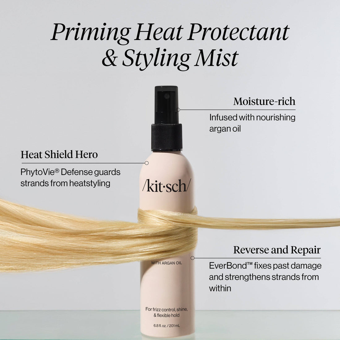 Kitsch Pirming Argan Oil Heat Protectant &amp; Styling Mist 6.8oz