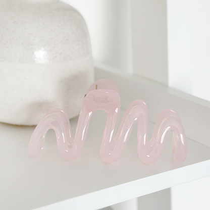 Coconut Lane Squiggle Claw Clip - Pink