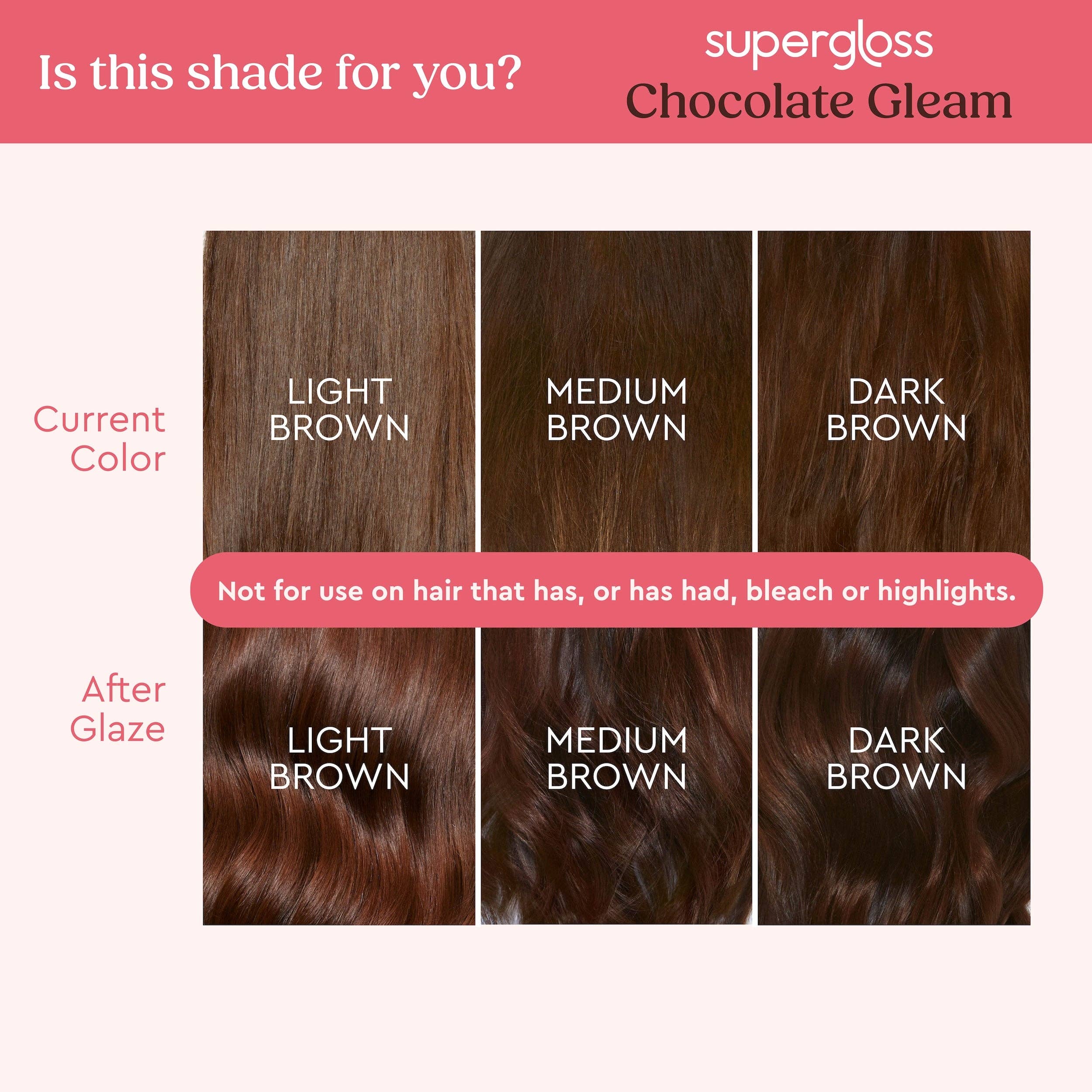 Glaze Supergloss Chocolate Gleam - For Brunettes 190ml