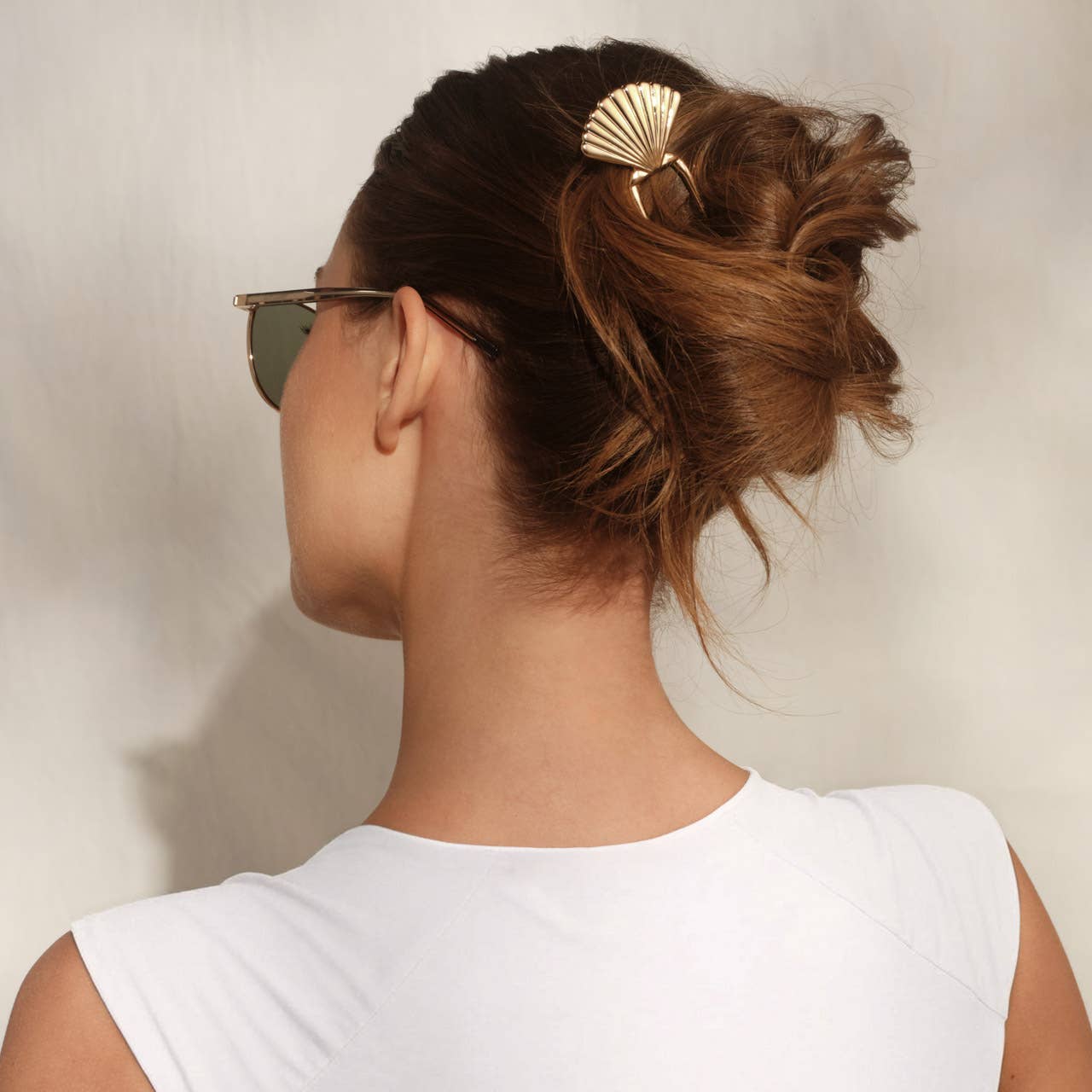 Kitsch Metal Clam Shell French Hair Pin - Gold