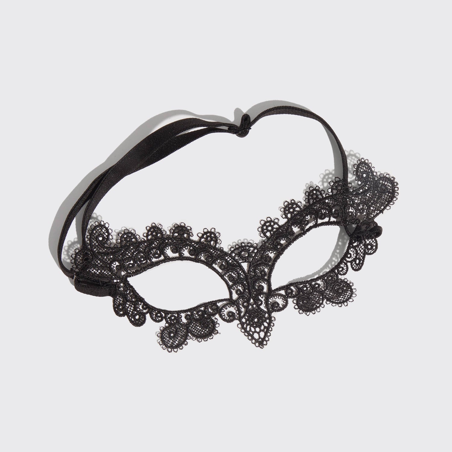 Kitsch Lace Headband &amp; Mask 2pc Set - Black Cat