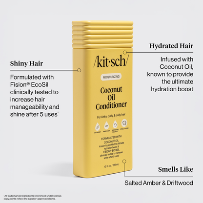 Kitsch Moisturizing Coconut Oil Shampoo &amp; Conditioner Bottle Duo - 2pc