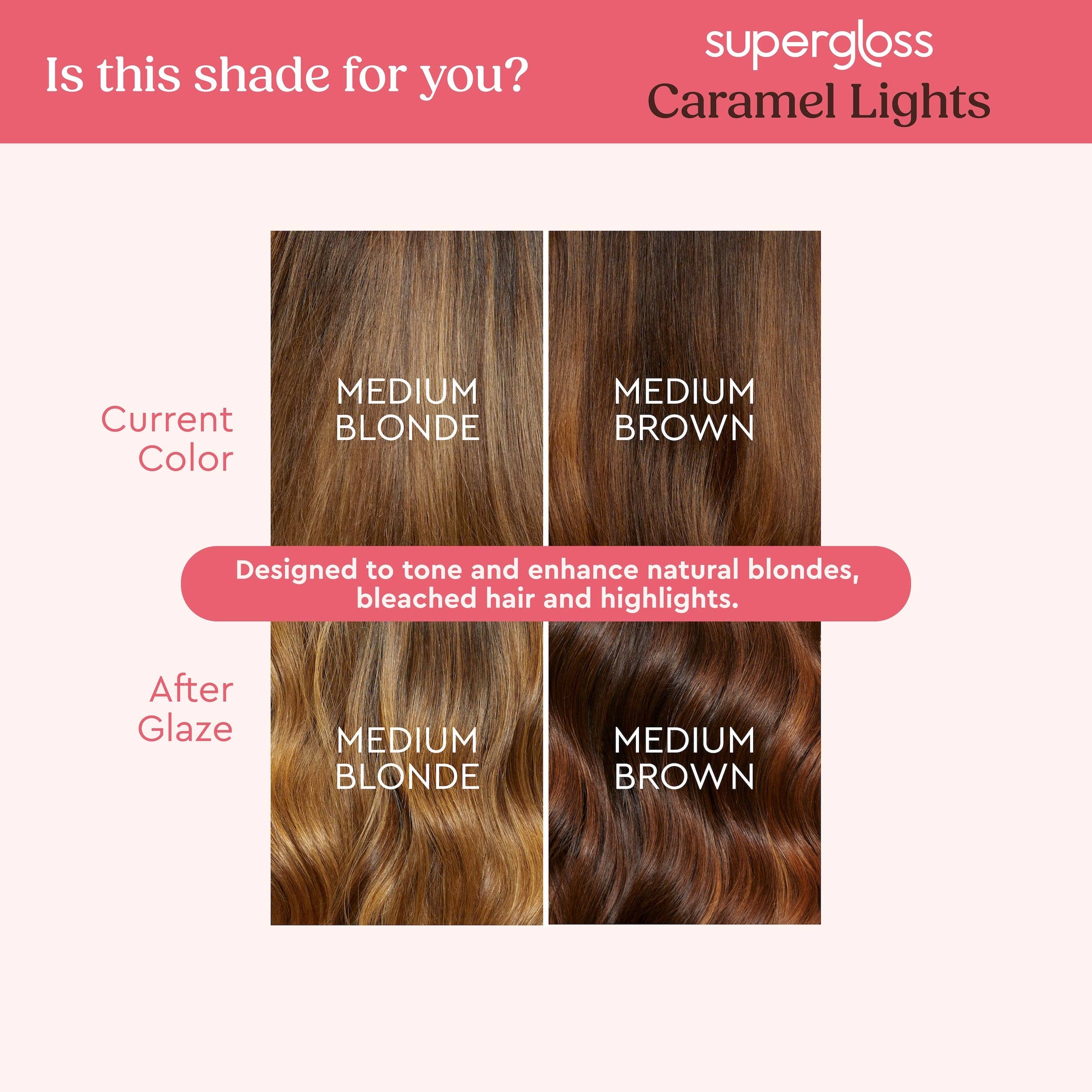 Glaze Supergloss Caramel Lights – For Brunettes with Highlights 190ml