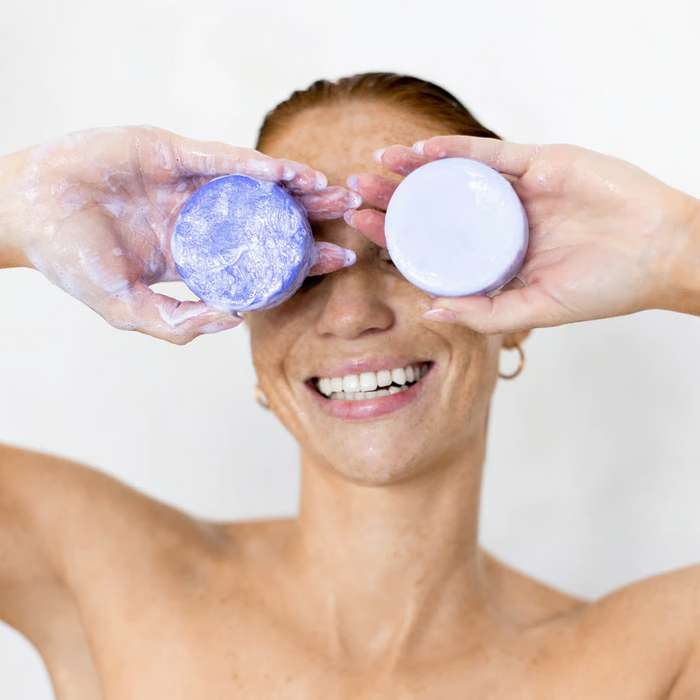 Biotin Purple Toning Solid Shampoo & Conditioner Caddy Bundle, Kitsch